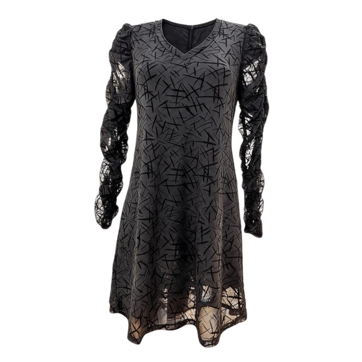 Foil Clothing Wild Side Tunic Matchstick Print Black