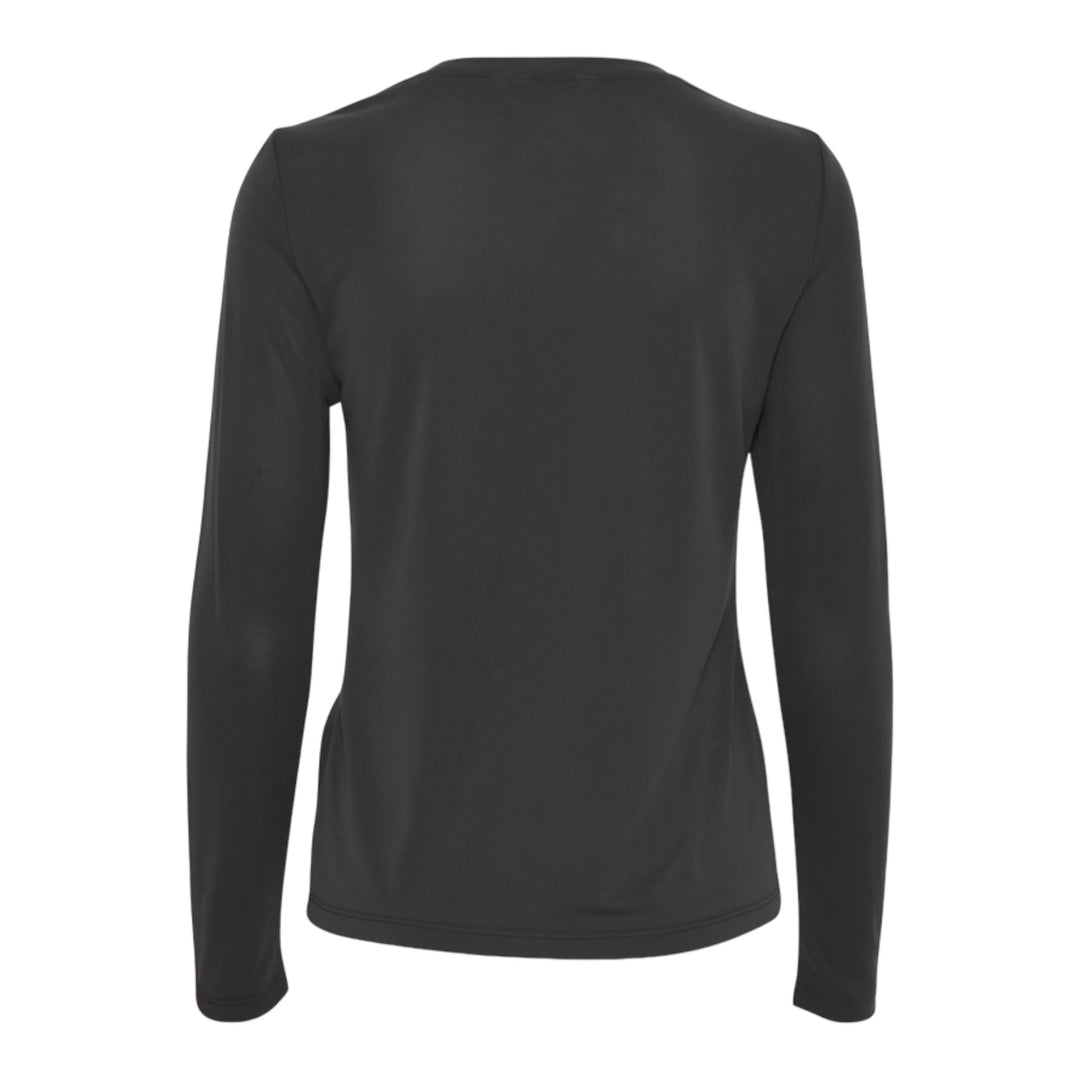 B Young Perl Long Sleeve Top Dark Grey