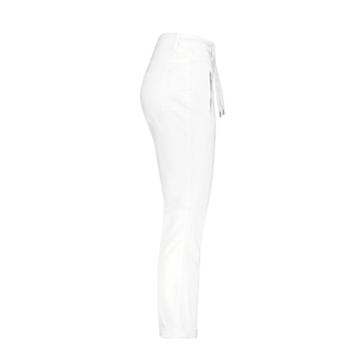 Red Button Tessy Crop Jogger White