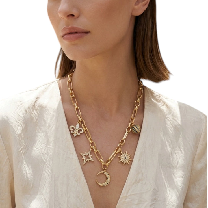 Envy Celestial Charm Necklace Gold