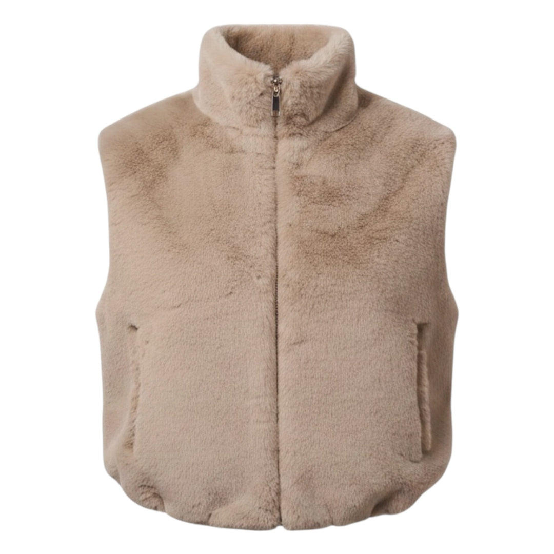 Rino & Pelle Nikki Short Waistcoat Oat