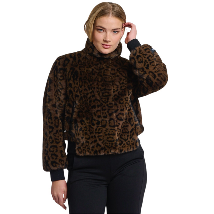 Rino & Pelle Ambra Short Faux Fur Jacket Leopard
