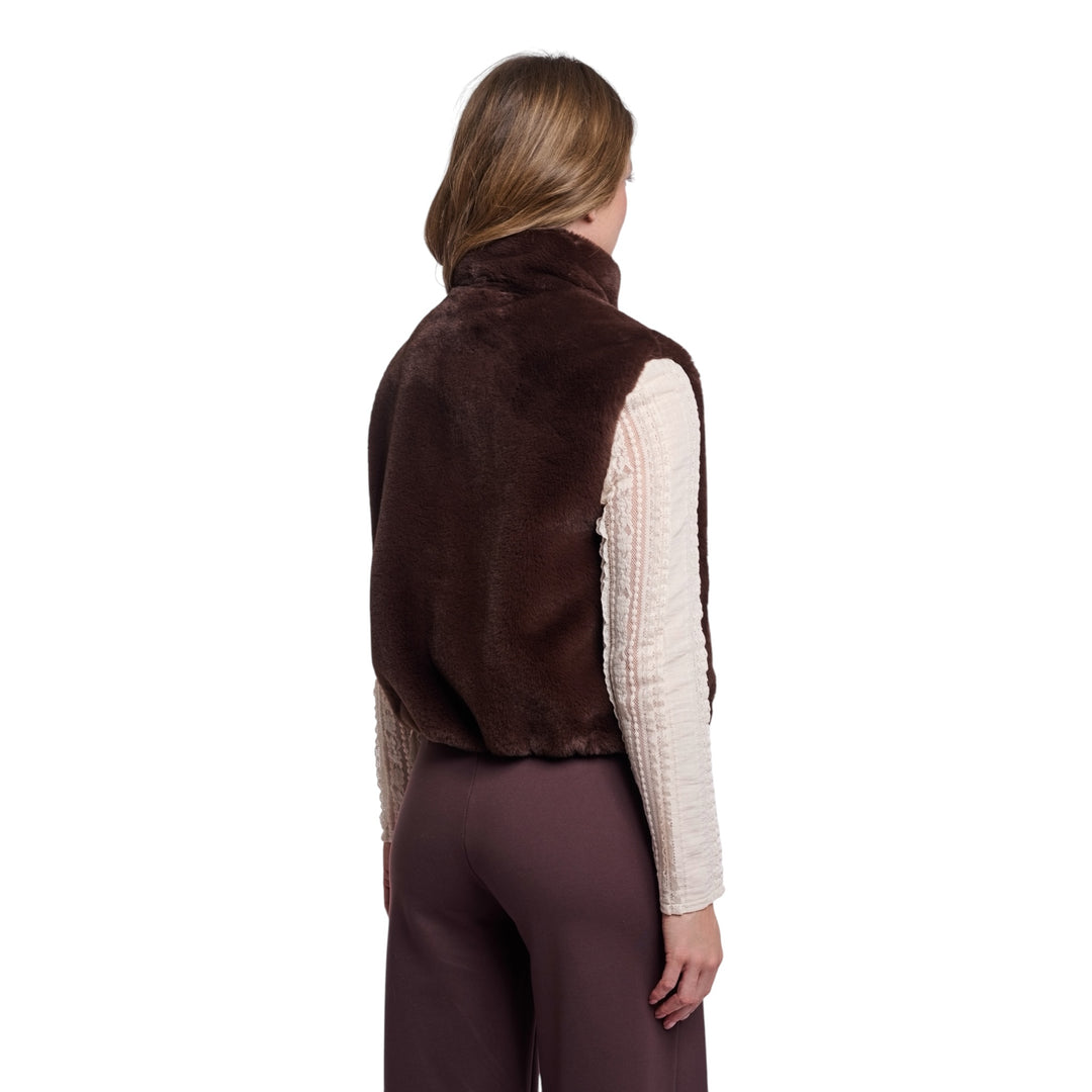 Rino & Pelle Nikki Short Waistcoat Coffee Roast