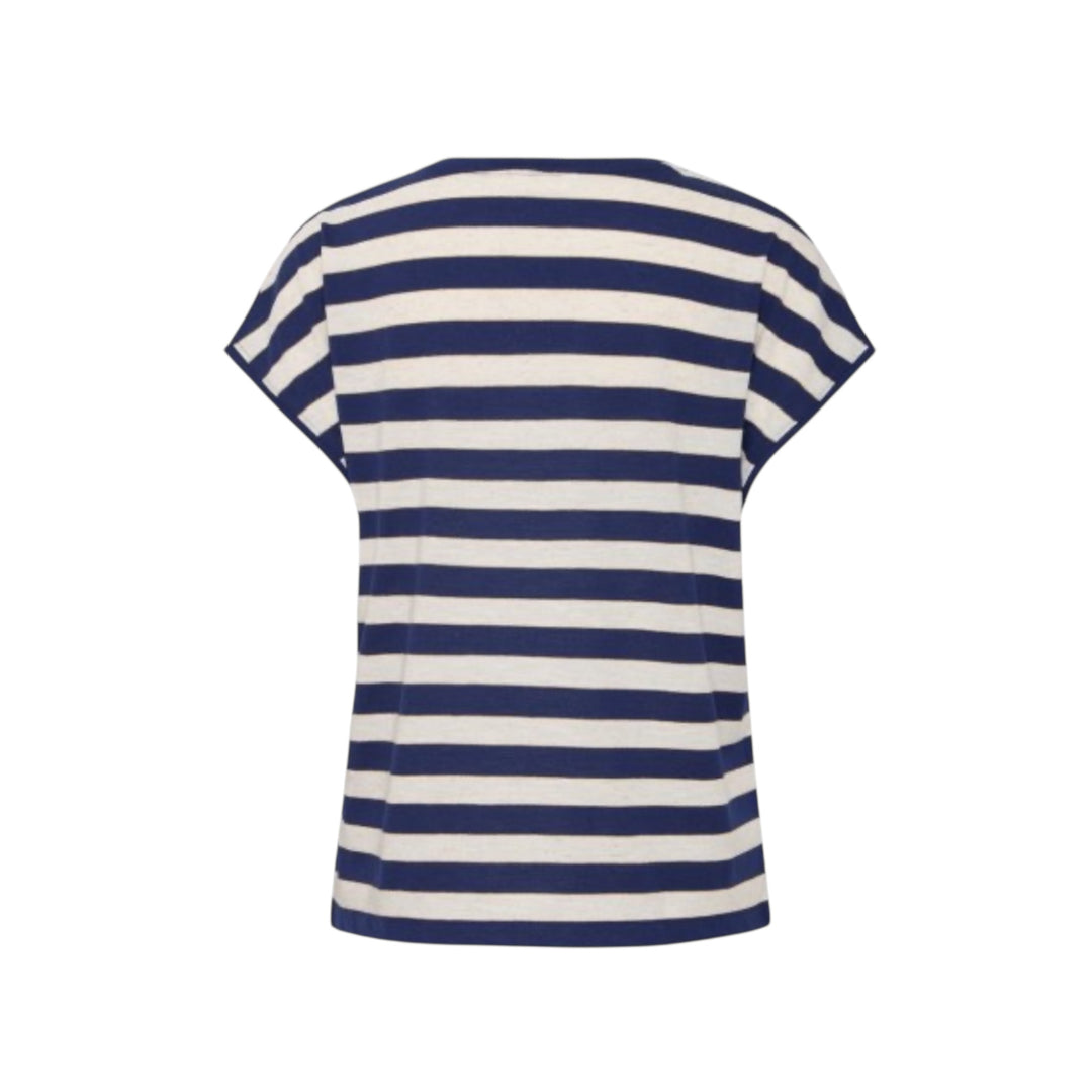 B Young Santo Striped Top Medieval Blue Mix