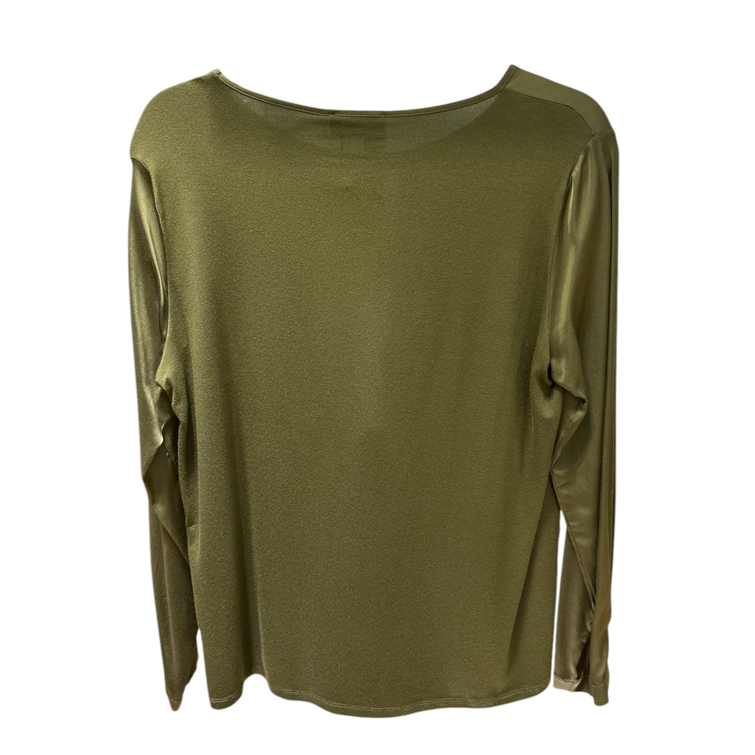 Maria Bellentani Tania Long Sleeve Top Military Green