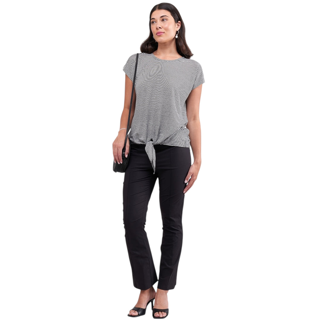 Foil Close Ties Top Black Stripe