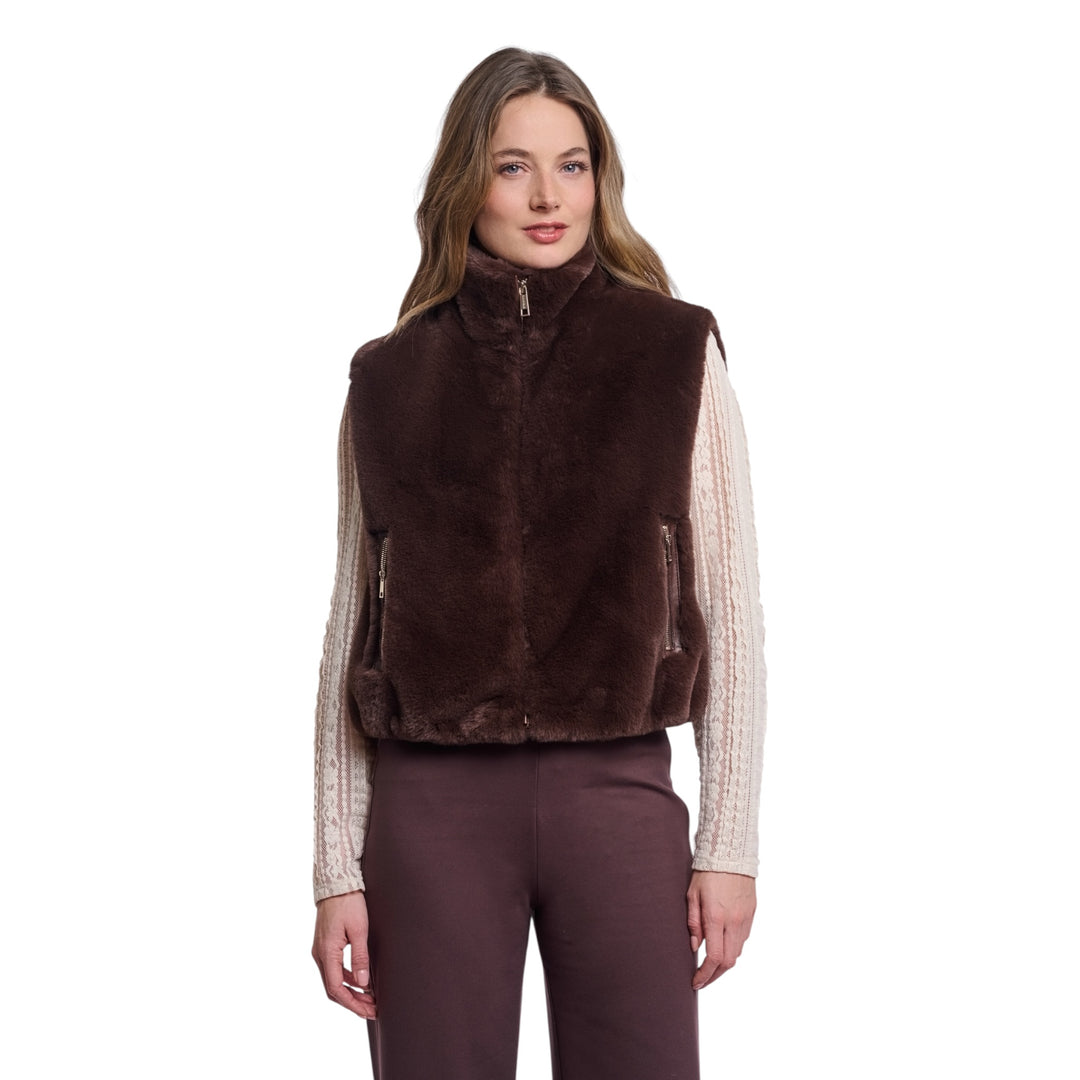 Rino & Pelle Nikki Short Waistcoat Coffee Roast