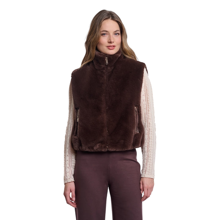 Rino & Pelle Nikki Short Waistcoat Coffee Roast