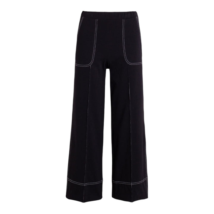 Vilagallo Beti Contrast Stitch Trouser Black