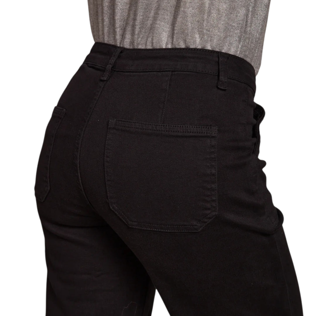 TOXIK3 Charlotte Wide Leg Jeans Black