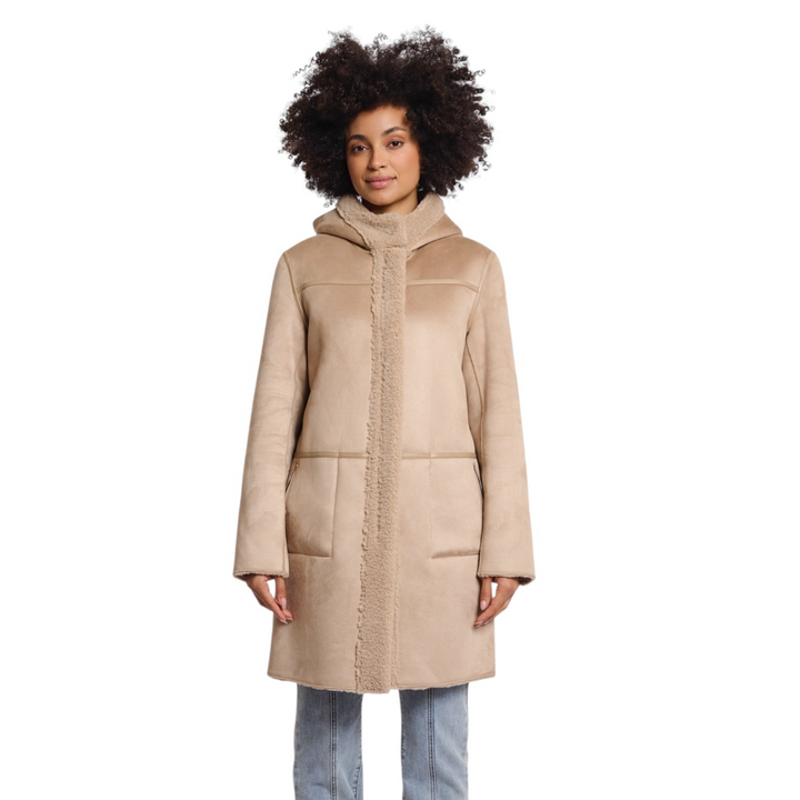 Rino & Pelle Alina Long Reversible Coat Oat