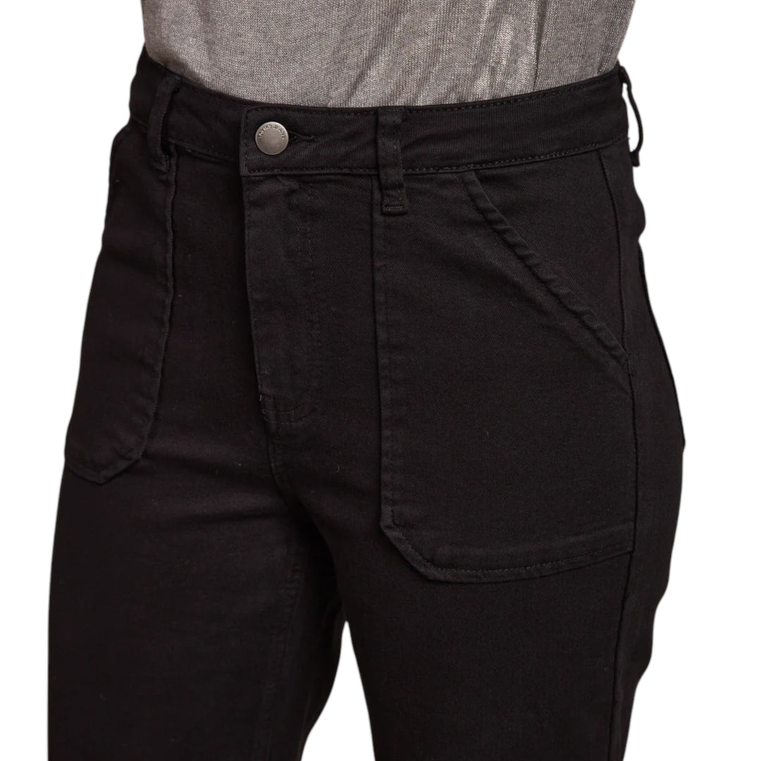 TOXIK3 Charlotte Wide Leg Jeans Black