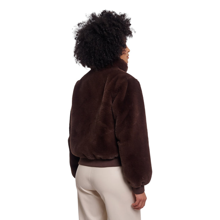 Rino & Pelle Ambra Short Faux Fur Jacket Coffee Roast