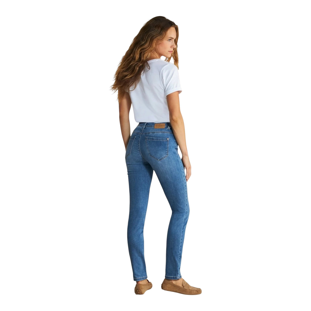 Red Button Jimmy Slim Leg Jean Light Blue Used