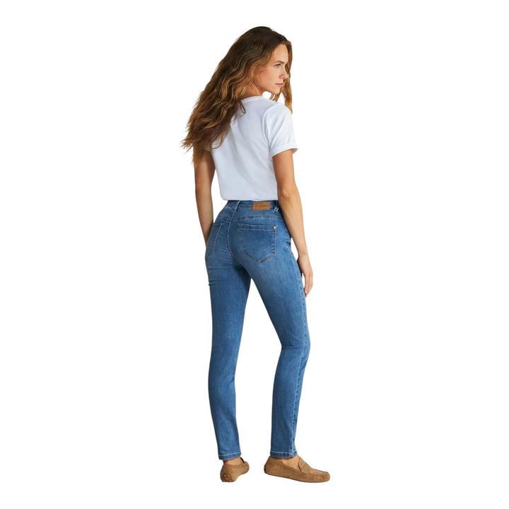 Red Button Jimmy Slim Leg Jean Light Blue Used
