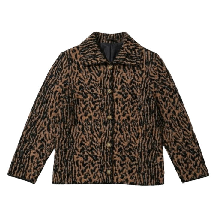 Allison Animal Print Jacket Black