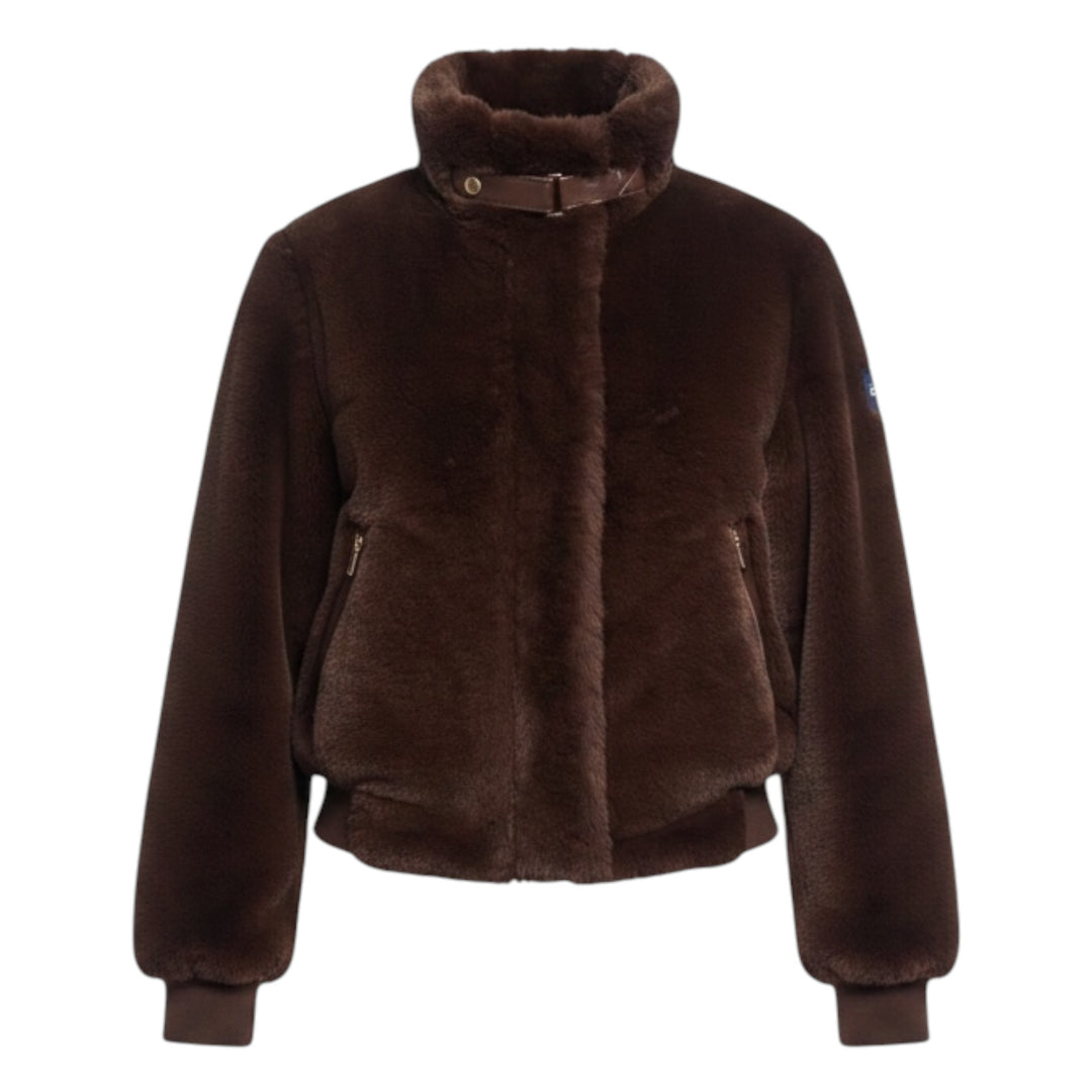 Rino & Pelle Ambra Short Faux Fur Jacket Coffee Roast