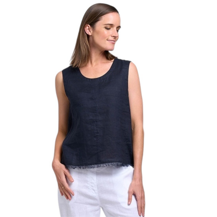 Foil Fringe Benefits Shell Top Midnight