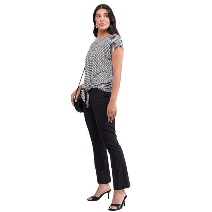 Foil Close Ties Top Black Stripe