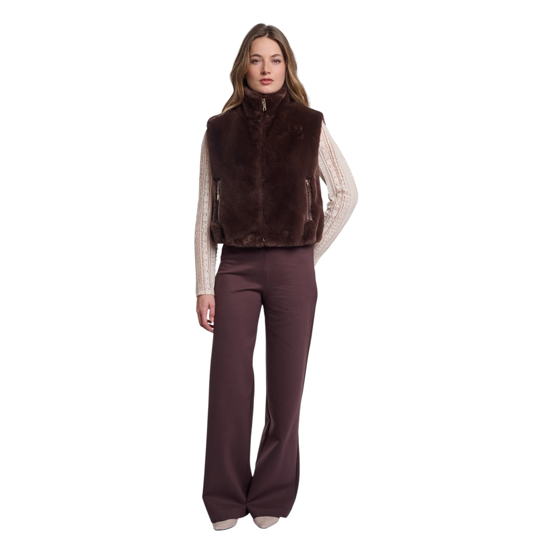 Rino & Pelle Nikki Short Waistcoat Coffee Roast