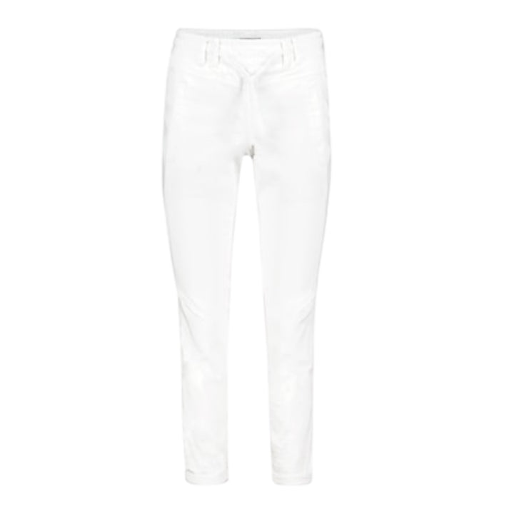 Red Button Tessy Crop Jogger White