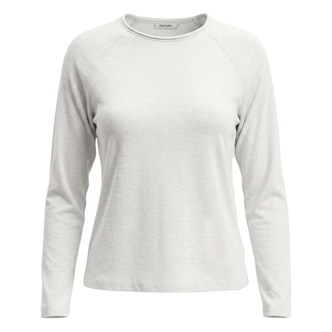 Alice Collins Clara Slub Top White