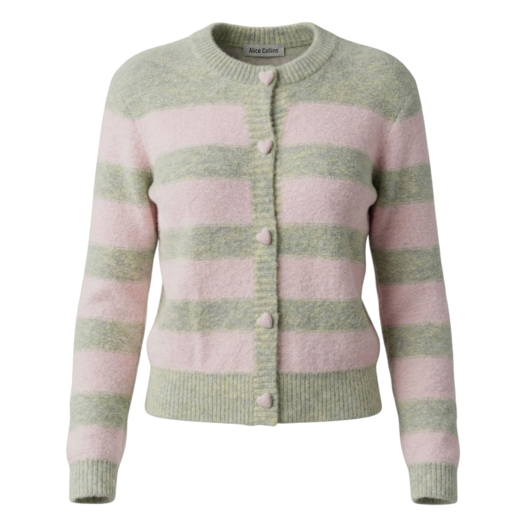 Alice Collins Emma Cardigan Waterlily/Powder Pink