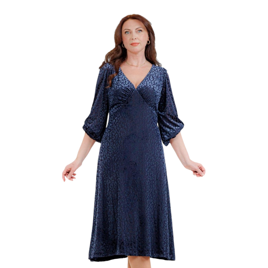 Allison Long Sleeve Dress Navy