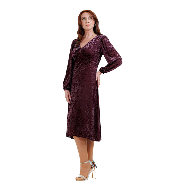 Allison Long Sleeve Dress Wine