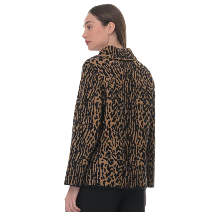 Allison Animal Print Jacket Black