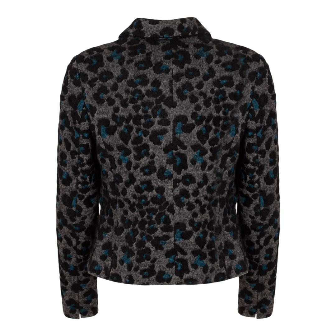 B*Three Zoe Jacket Animal Petrol Blue