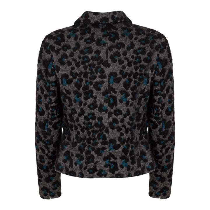 B*Three Zoe Jacket Animal Petrol Blue