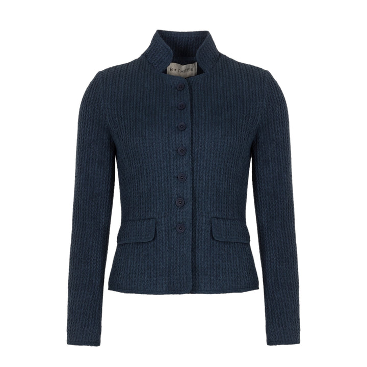 B*Three Beatrice Textured Jacket Navy