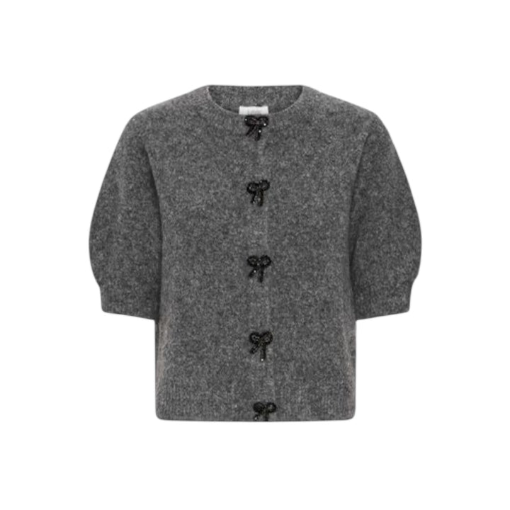 B Young Omea Decor Cardigan Dark Grey Melange