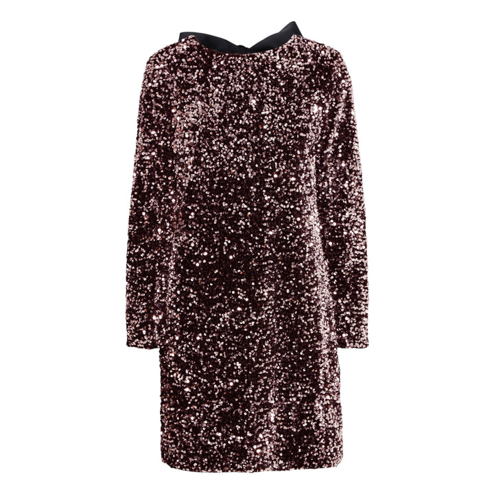 B Young Paillet Bow Dress Rose Sequin Mix