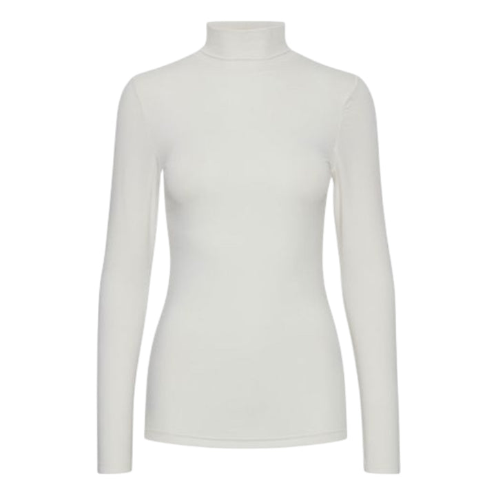 B Young Pamila Roll Neck Top Off-White