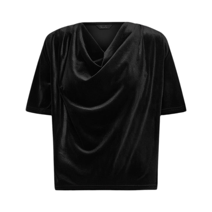 B Young Perlina Draping Blouse Black Velvet