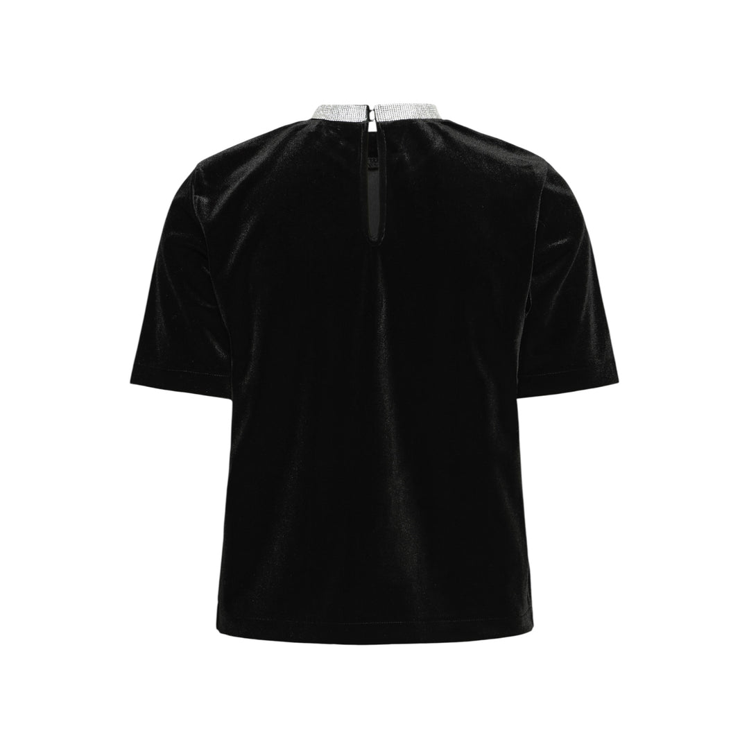 B Young Perlina Velvet Top True Black
