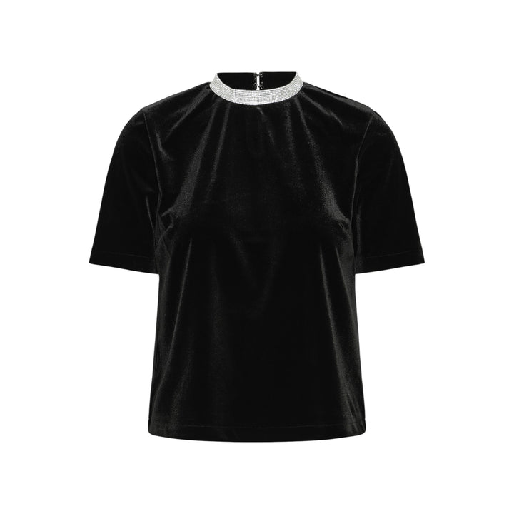 B Young Perlina Velvet Top True Black