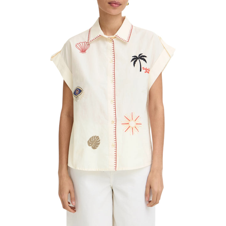 B.Young Jessel Embroidered Shirt Birch