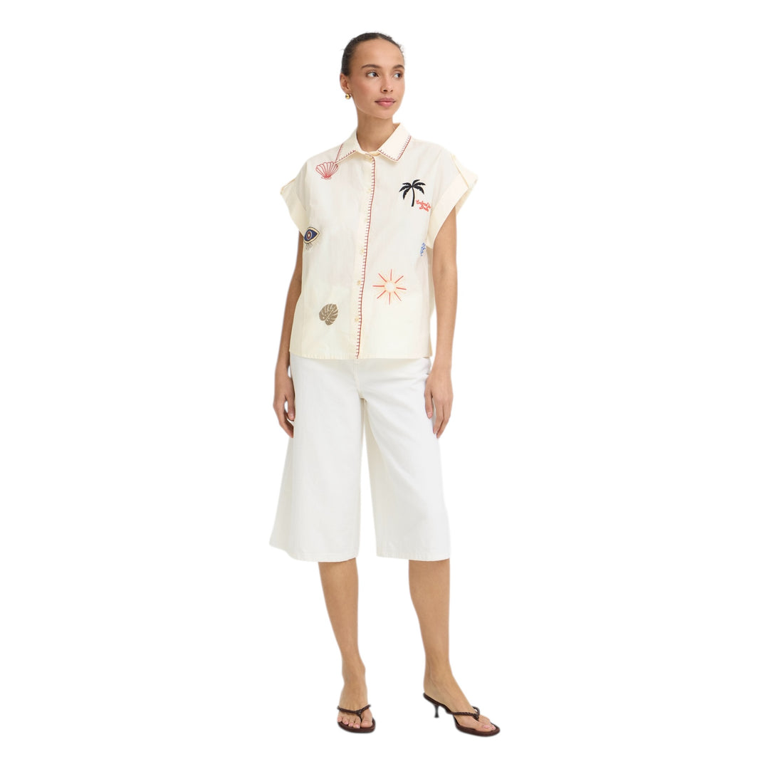 B.Young Jessel Embroidered Shirt Birch