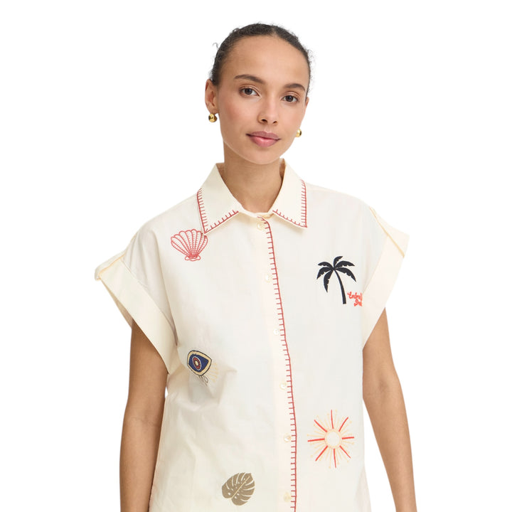 B.Young Jessel Embroidered Shirt Birch
