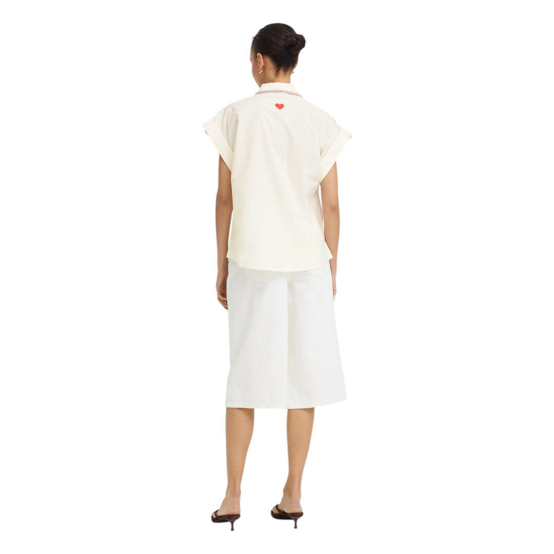 B.Young Jessel Embroidered Shirt Birch