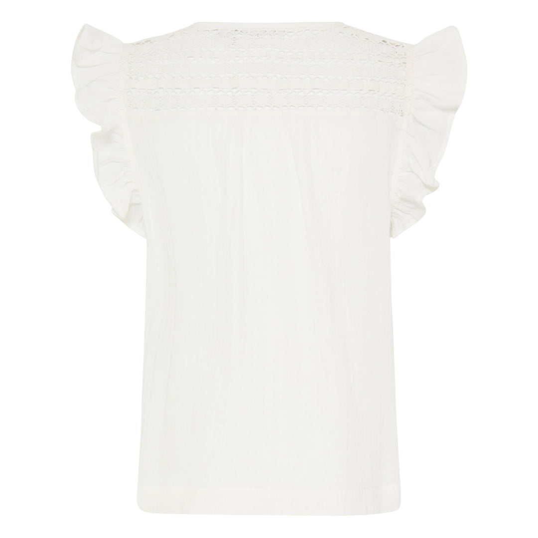 B.Young Berlin Frill Blouse Marshmallow