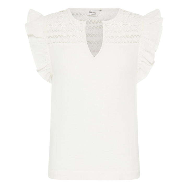 B.Young Berlin Frill Blouse Marshmallow