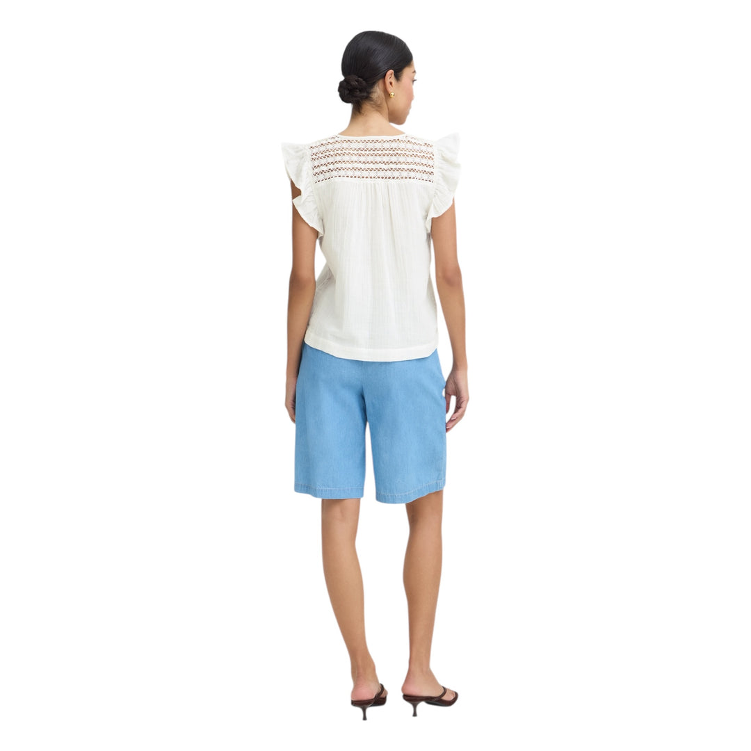 B.Young Berlin Frill Blouse Marshmallow