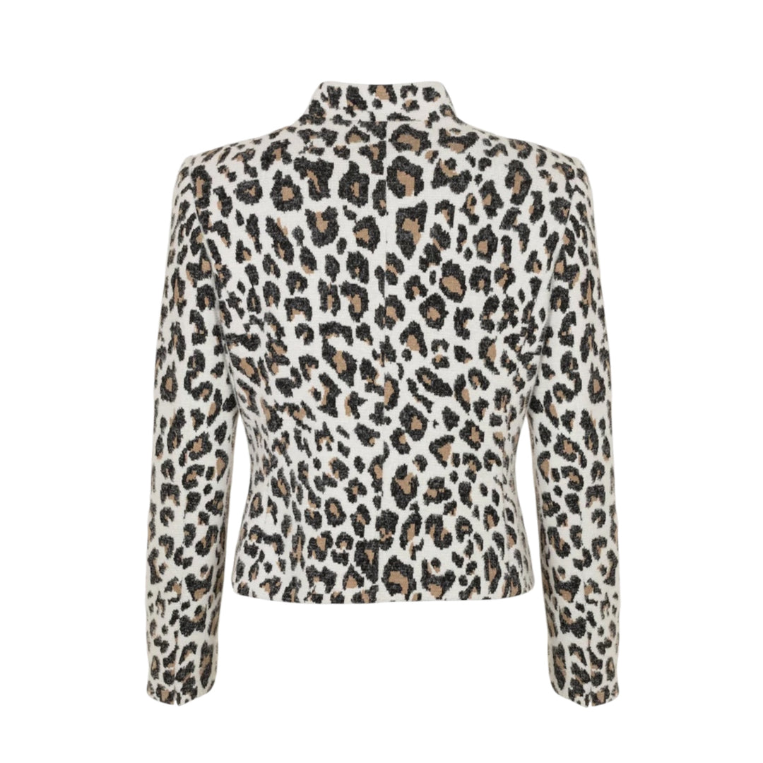 B*Three Runa Jacket Off-White Leopard Print