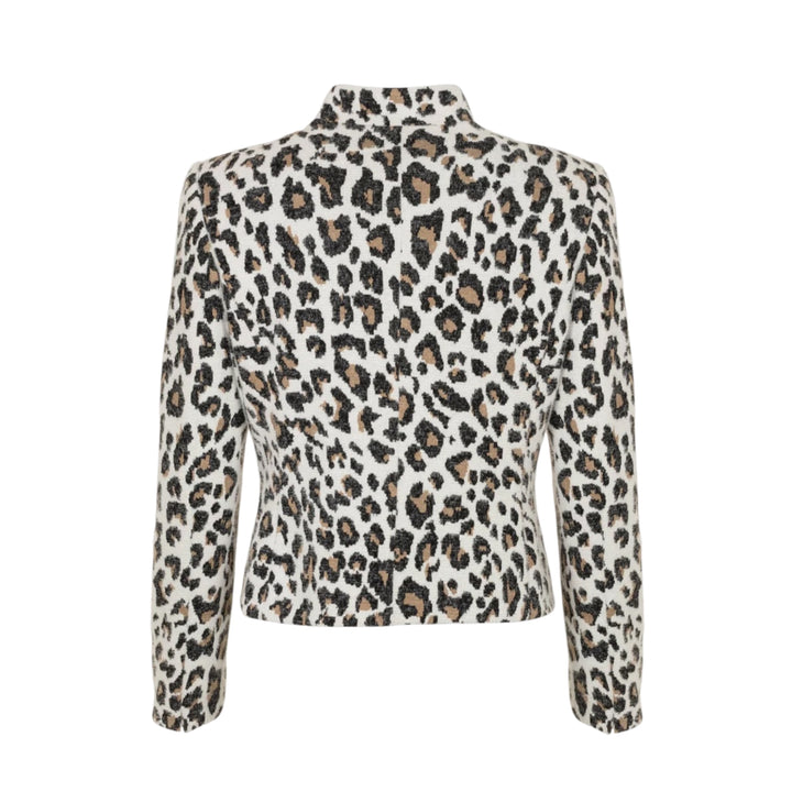 B*Three Runa Jacket Off-White Leopard Print