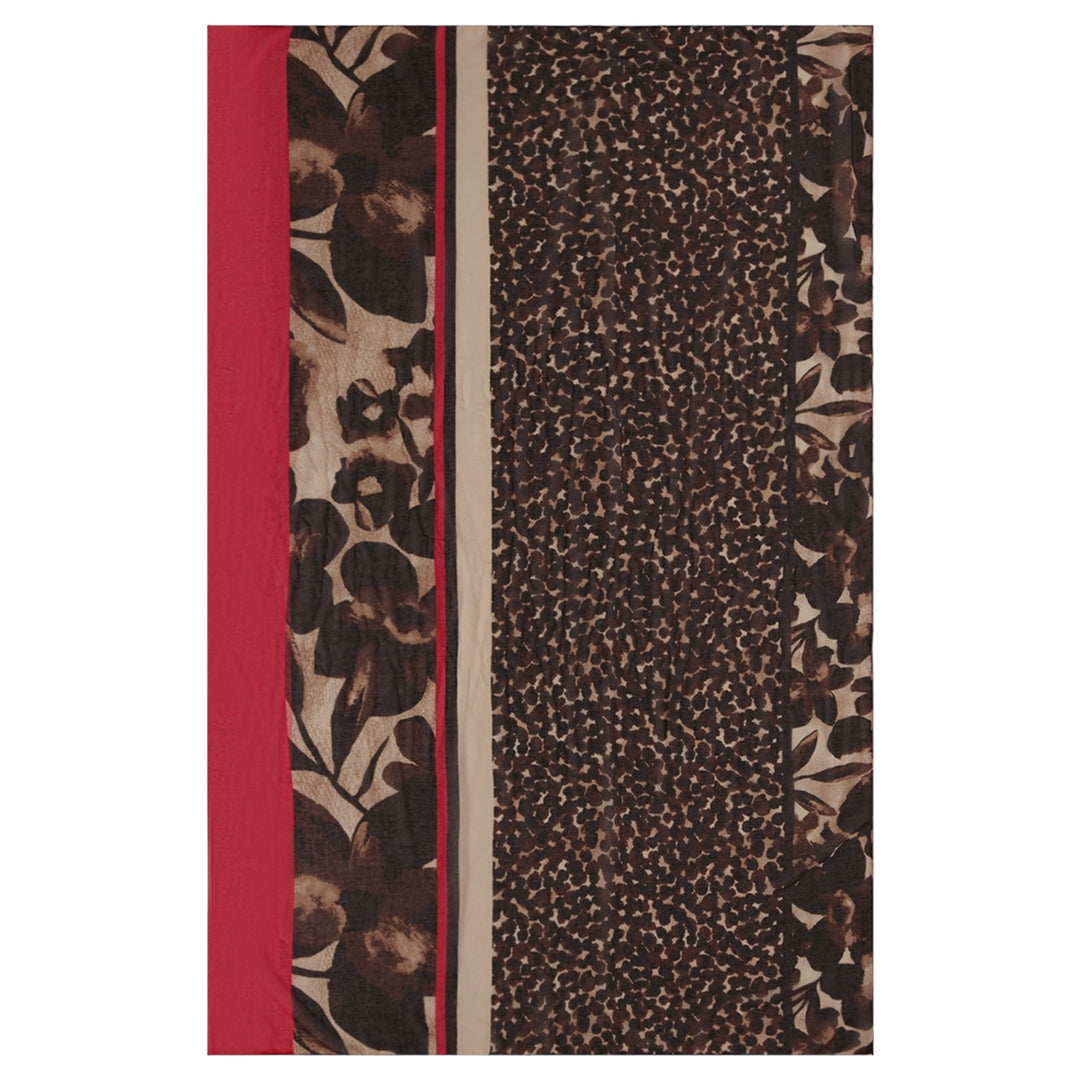 Betty Barclay Animal Print Scarf Brown and Red