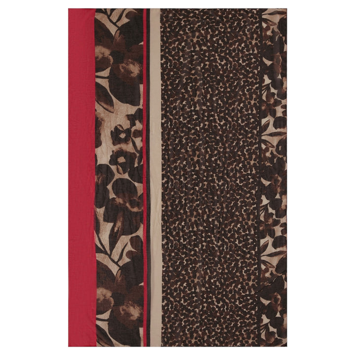 Betty Barclay Animal Print Scarf Brown and Red